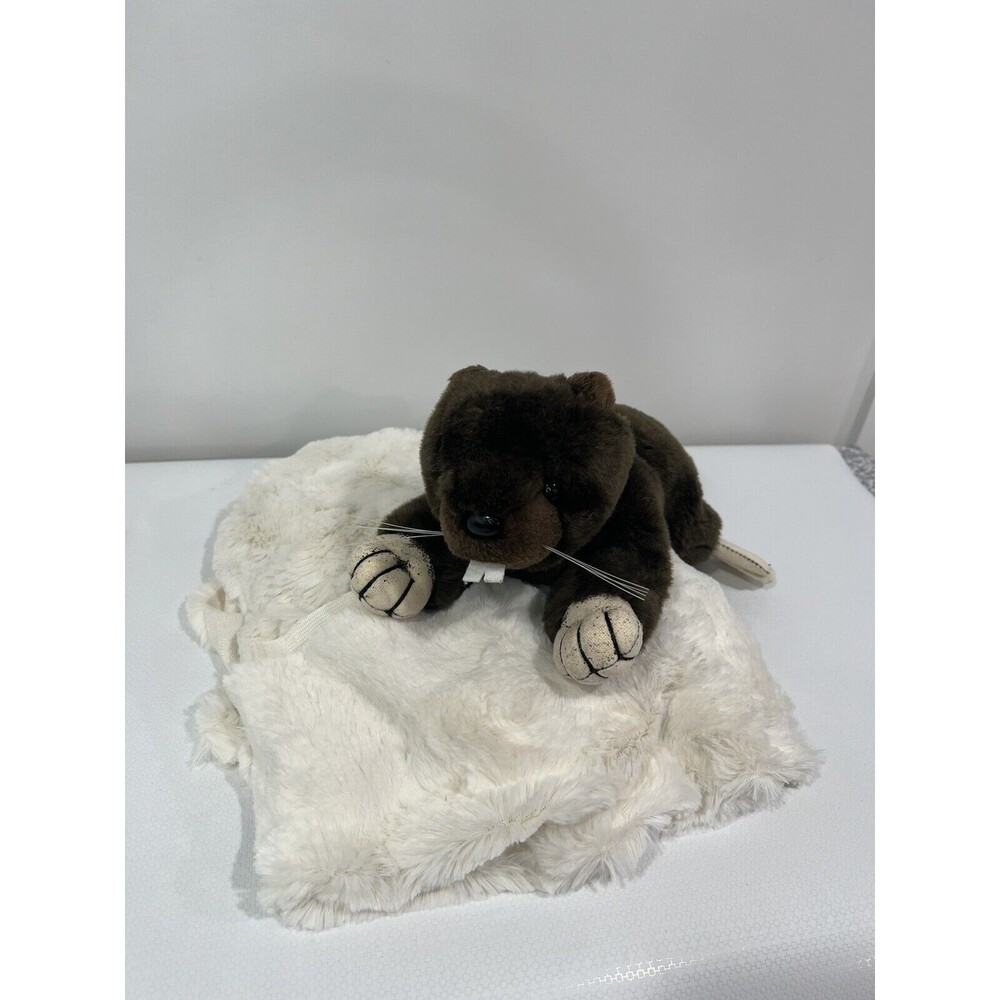 Vintage Aurora AA 14” Realistic Beaver Plush Stuffed Animal